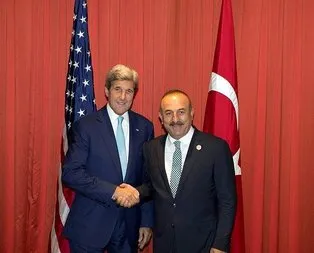 Çavuşoğlu mevkidaşı Kerry ile görüştü