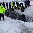 Polis aracı şarampole devrildi: 2 yaralı