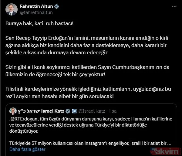 Siyonist Yisrael Katz yine Başkan Erdoğan'a saldırdı! Türkiye'den peş peşe tepkiler - 8