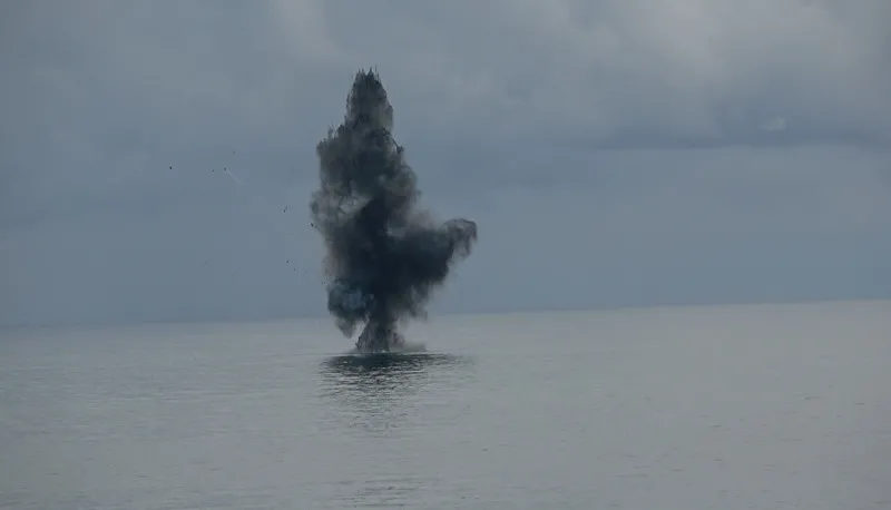 Ukrayna'ya ait deniz aracı imha edildi, fotoğraf (İHA)