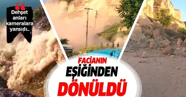 Şanlıurfa’da heyelan! Yol kapandı