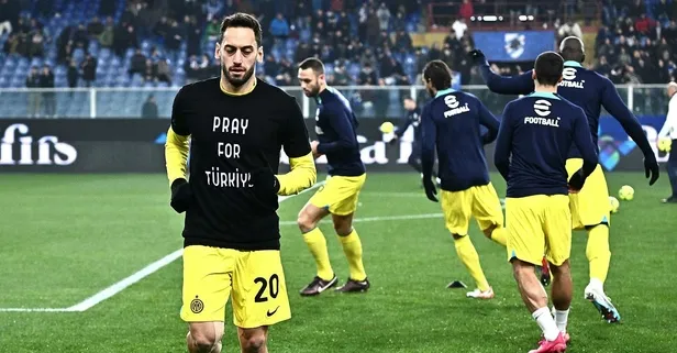Hakan Çalhanoğlu ısınmaya bu mesajla çıktı!