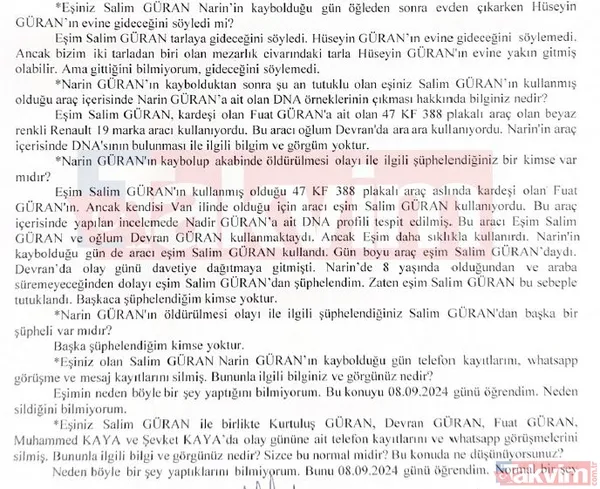 Salim Güran'ın eşi Melek Güran'ın ifadesi ilk kez A Haber'de: "Kocamdan şüpheleniyorum" | 5 kişinin daha kayıtları sildiği ortaya çıktı - 7
