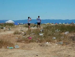 Edirne’de tatilcilerden geriye çöpleri kaldı!