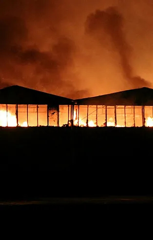 Denizli'de tekstil fabrikasında yangın