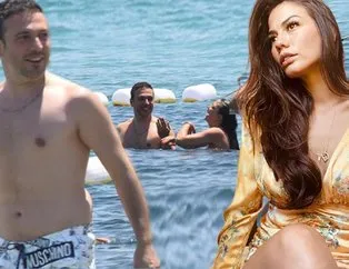 Demet Özdemir ile Oğuzhan Koç bu kez de Çeşme plajında... Pembe mayosu ile ortalığı kasıp kavuran 29 yaşındaki Demet yine olay!