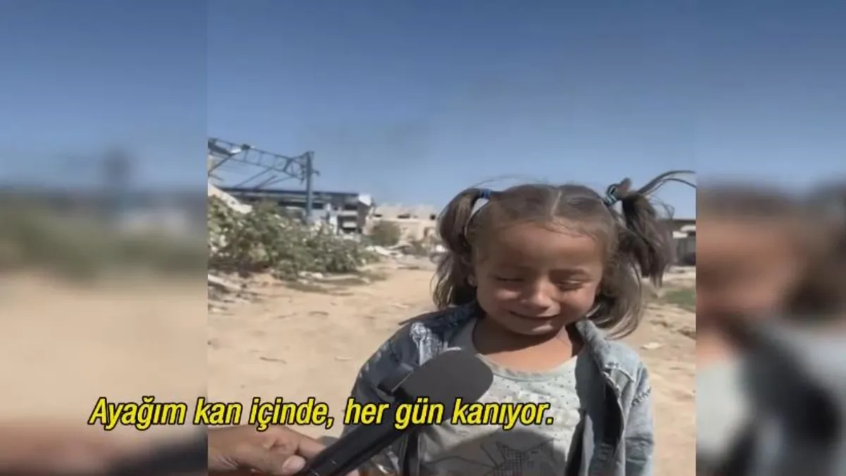 Gazze'den yürekleri parçalayan görüntü! Küçük kız böyle feryat etti