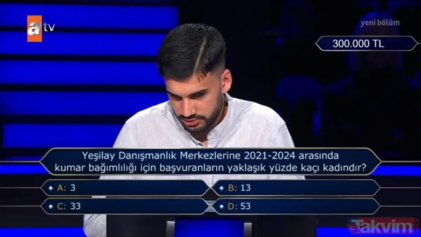 300 Bin Tl'lik Sosyal Sorumluluk Sorusu Türkbağ'ın Karşısına Çıkan Bu Soru, Hem Toplumsal Bir Farkındalık Konusunu Ele Alıyor Hem De Yarışmanın Zorluk...