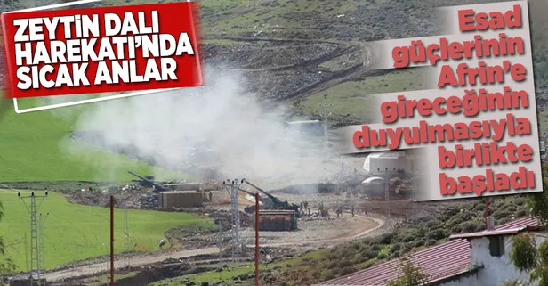 Zeytin Dalı Harekatı'nda sıcak anlar! Top atışı başladı-1