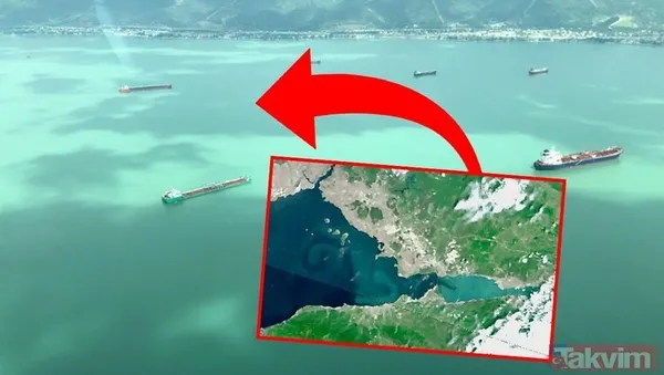 SON DAKİKA: İstanbul'a kadar dayandı: Kocaeli Körfez'de deniz turkuaz renge döndü! TÜBİTAK numune aldı - 1