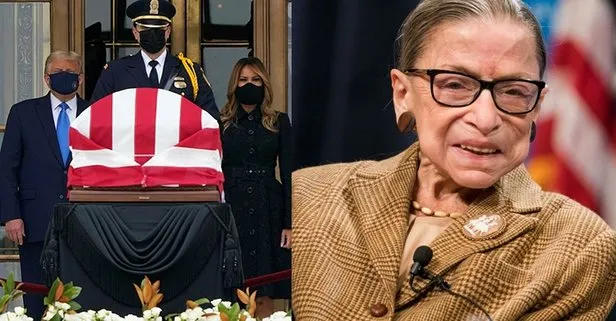 Donald Trump, ABD Yüksek Mahkemesi Yargıcı Ruth Bader Ginsburg’un cenazesini ziyaret etti