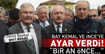 Deniz Baykal, İnce ve Kılıçdaroğlu'nu uyardı: İç hesaplaşmayı bitirin