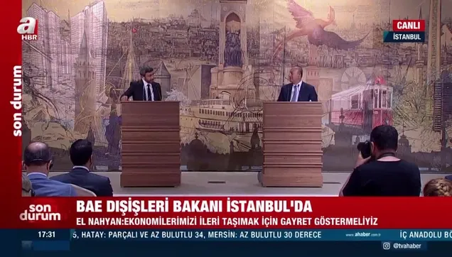 Bakan Çavuşoğlu, BAE'li mevkidaşıyla görüştü