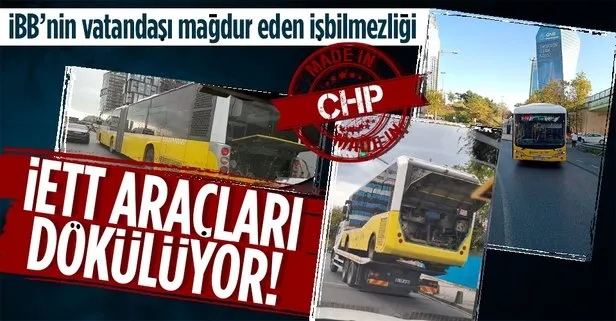CHP’li İBB İstanbulluyu mağdur etmeye devam ediyor! İETT otobüsleri bakımsızlıktan dökülüyor...