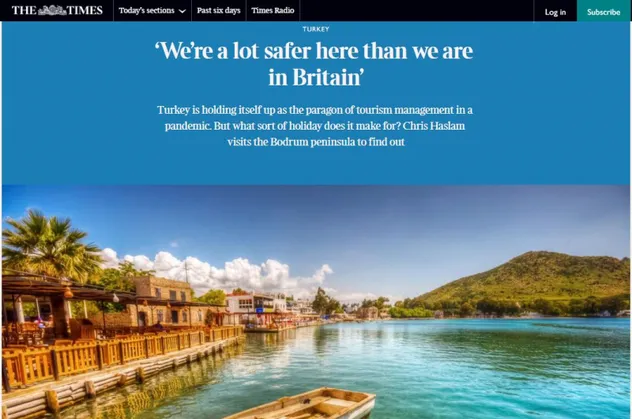 İngiliz The Times'tan Türkiye'ye övgü dolu sözler: Güvenli tatilin tek adresi Türkiye