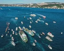 Beşiktaş donanması boğazda görsel şölene imza attı