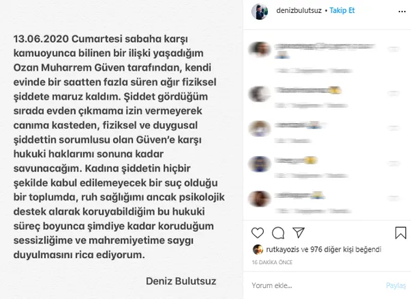 Ozan Güven'in darbettiği Deniz Bulutsuz'a koruma kararı! "1 saatten fazla ağır fiziksel şiddete maruz kaldım" demişti...-2