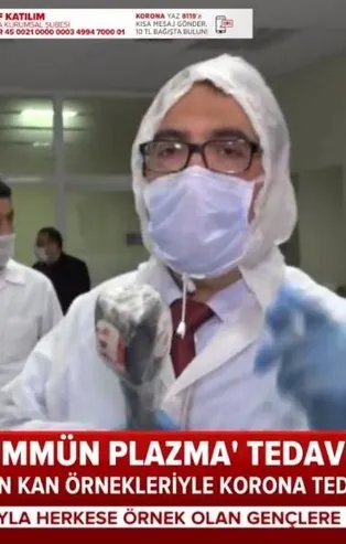 Kovid-19'a karşı Türkiye'de ilk kez yapılan 'immün plazma tedavisi' A Haber canlı yayınında
