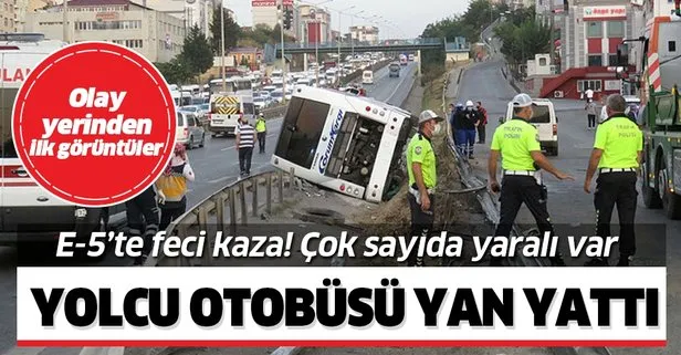 Son dakika: İstanbul Pendik’te feci kaza! Yolcu otobüsü yan yattı! Çok sayıda yaralı var