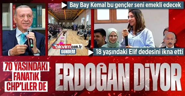 Gençlerle buluşma programında Başkan Erdoğan’ı gülümseten diyalog: 70 yaşındaki fanatik CHP’li dedem size oy kullandı