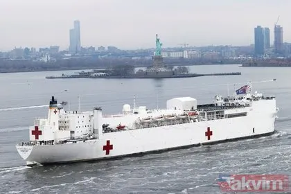 ABD Donanması’nın yüzen hastanesi ’Comfort’ New York’a yanaştı