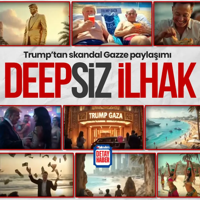 Trump’tan skandal Gazze paylaşımı! Dansözler, altın heykeller, para saçan Elon Musk ve Netanyahu ile şezlong