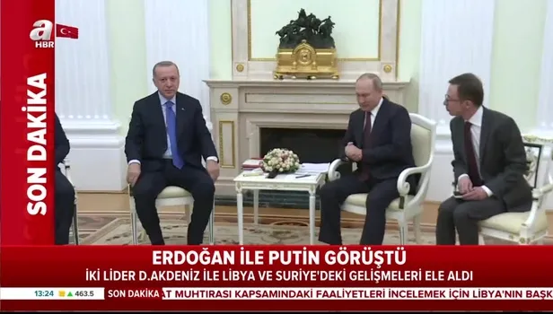 Son dakika: Başkan Erdoğan Putin ile görüştü