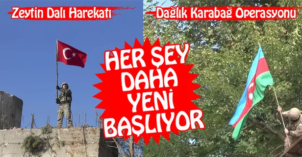 Azerbaycan ordusu Cebrail köyüne Azerbaycan bayrağı dikti