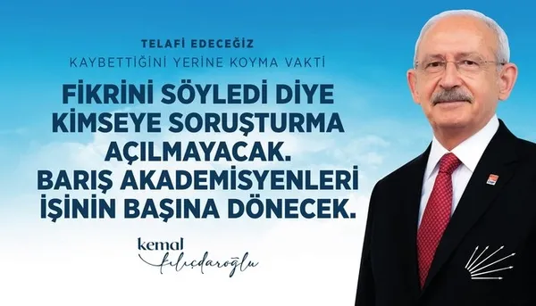 Son dakika: Kemal Kılıçdaroğlu'ndan yeni skandal! FETÖ'cü KHK'lılardan sonra şimdi de PKK'lı barış akademisyenlerine göz kırptı-2