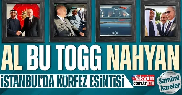 Dev maç öncesi Başkan Erdoğan BAE Devlet Başkanı Al Nahyan ile görüştü: TOGG’un direksiyonuna geçip inceledi