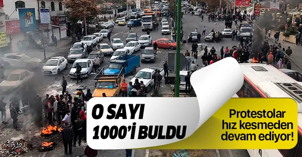 İran'da protestolar sürüyor! 1000 kişi gözaltına alındı