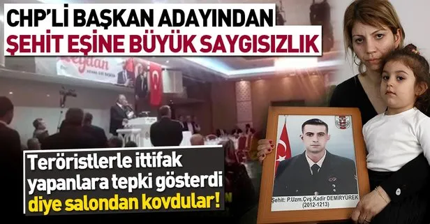 CHP’li Zeydan Karalar şehit eşi Gülcan Demiryürek’i salondan kovdu!