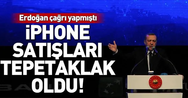 Erdoğan'ın çağrısı sonrası iPhone satışlarında rekor düşüş