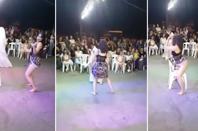 Sünnet düğünündeki skandal hareketleri yapan dansöz gözaltına alındı