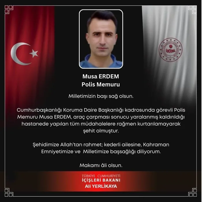 Aile ve Sosyal Hizmetler Bakanı Mahinur Özdemir Göktaş'ın koruma polisi trafik kazasında şehit oldu
