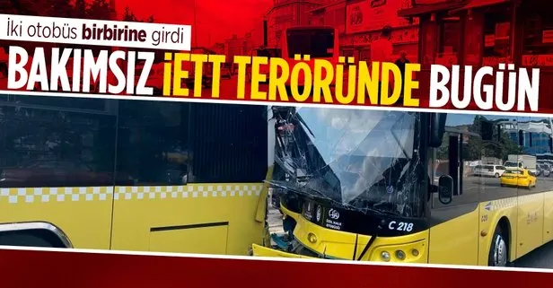 Ataşehir’de 2 İETT otobüsü birbirine girdi: 1 yaralı