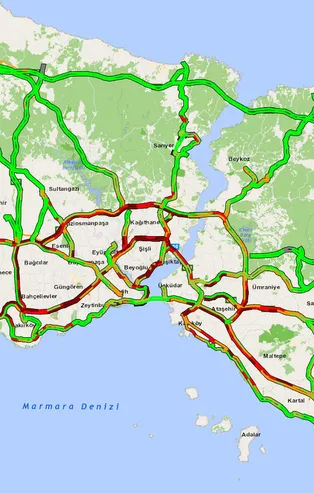 Son dakika: İstanbul'da trafik kilit! Trafik yoğunluğu yüzde 70'i aştı!