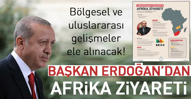 Cumhurbaşkanı Erdoğan Güney Afrika'ya gitti