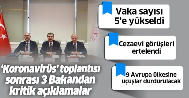 Son dakika: Bilim Kurulu Toplantısı sonrası 3 Bakandan ortak ’koronavirüs’ açıklaması