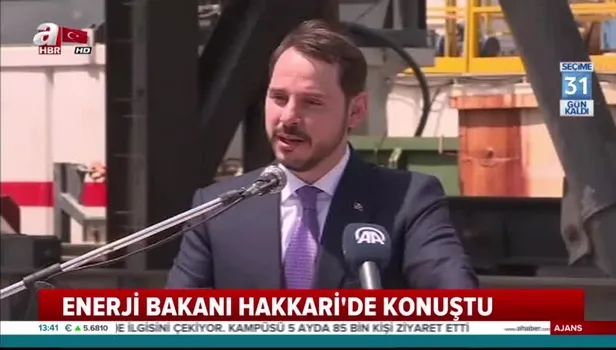 Bakan Berat Albayrak Çukurca 1 kuyusunun açılışını yaptı!