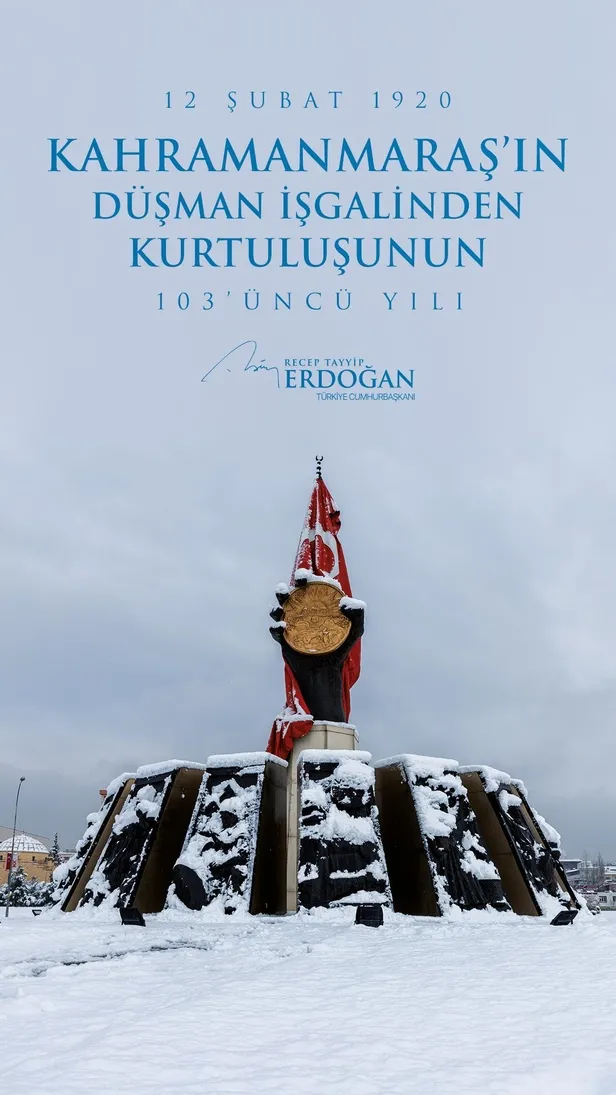 Başkan Erdoğan'dan Kahramanmaraş'ın düşman işgalinden kurtuluşuna ilişkin paylaşım: "Adını tarihe altın harflerle kazıdı"-1