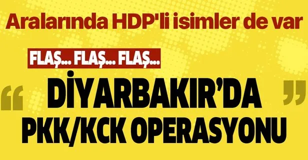 Son dakika: Diyarbakır’da PKK/KCK operasyonu: Aralarında HDP’li yönetici ve belediye meclis üyelerinin de bulunduğu 23 kişiye gözaltı