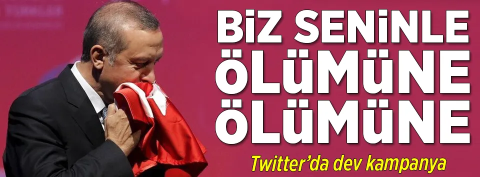 Twitter’da Cumhurbaşkanı Erdoğan’a dev destek