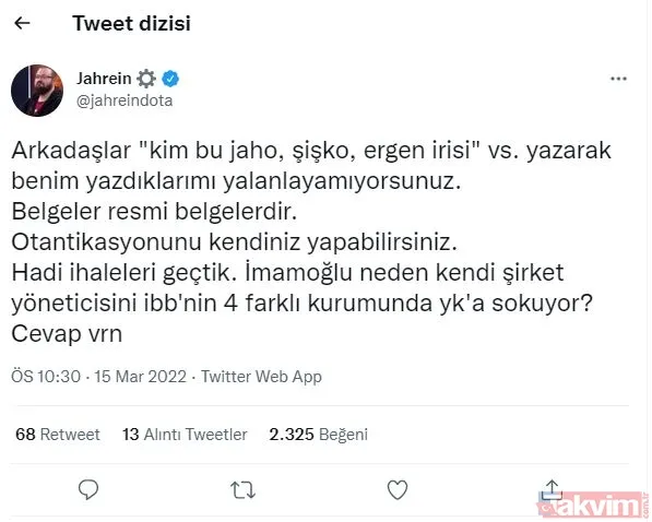 Kılıçdaroğlu artık açıktan vuruşuyor! Talimatı alan Jahrein, İmamoğlu'nun akçeli ihalelerini ifşa etti, Mansur Yavaş'a gözdağı verdi - 14