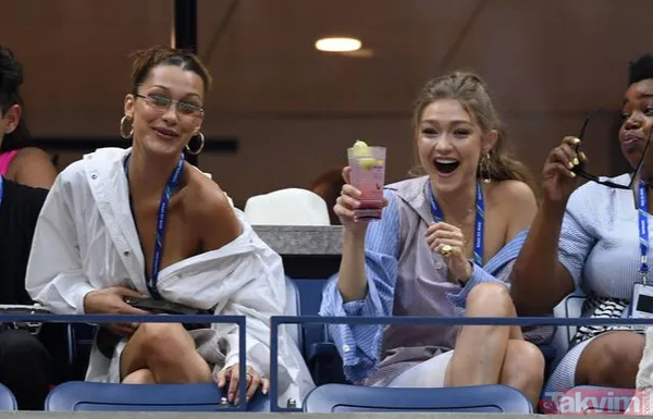 Gigi ve Bella Hadid kardeşler tribünü adeta podyuma çevirdi - 4