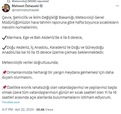 istanbul-icin-sicaklik-alarmi-meteoroloji-ve-valilik-uyardi-hava-durumu-1713854787728.jpeg Meteoroloji ve Bakanlık saat vererek uyardı! Sıcaklıklar mevsim normallerinin 15 derece üstüne çıkacak! Toz yağacak | HAVA DURUMU-6