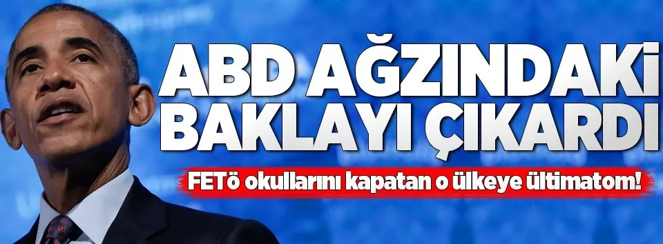 ABD ağzındaki baklayı çıkardı
