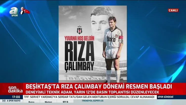 Beşiktaş'ta Rıza Çalımbay dönemi başlıyor