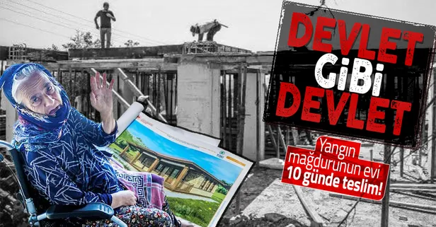 Yangında yıkılan evlerin yenisi yapılmaya başlandı: Yanmaz malzemelerden yapılıyor! 10 günde tamamen bitecek....