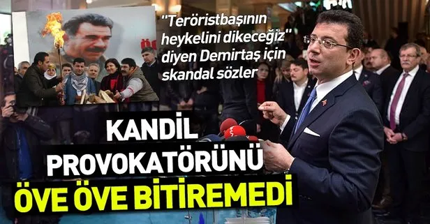 Ekrem İmamoğlu Başkan APO’nun heykelini dikeceğiz diyen Selahattin Demirtaş’ı öve öve bitiremedi